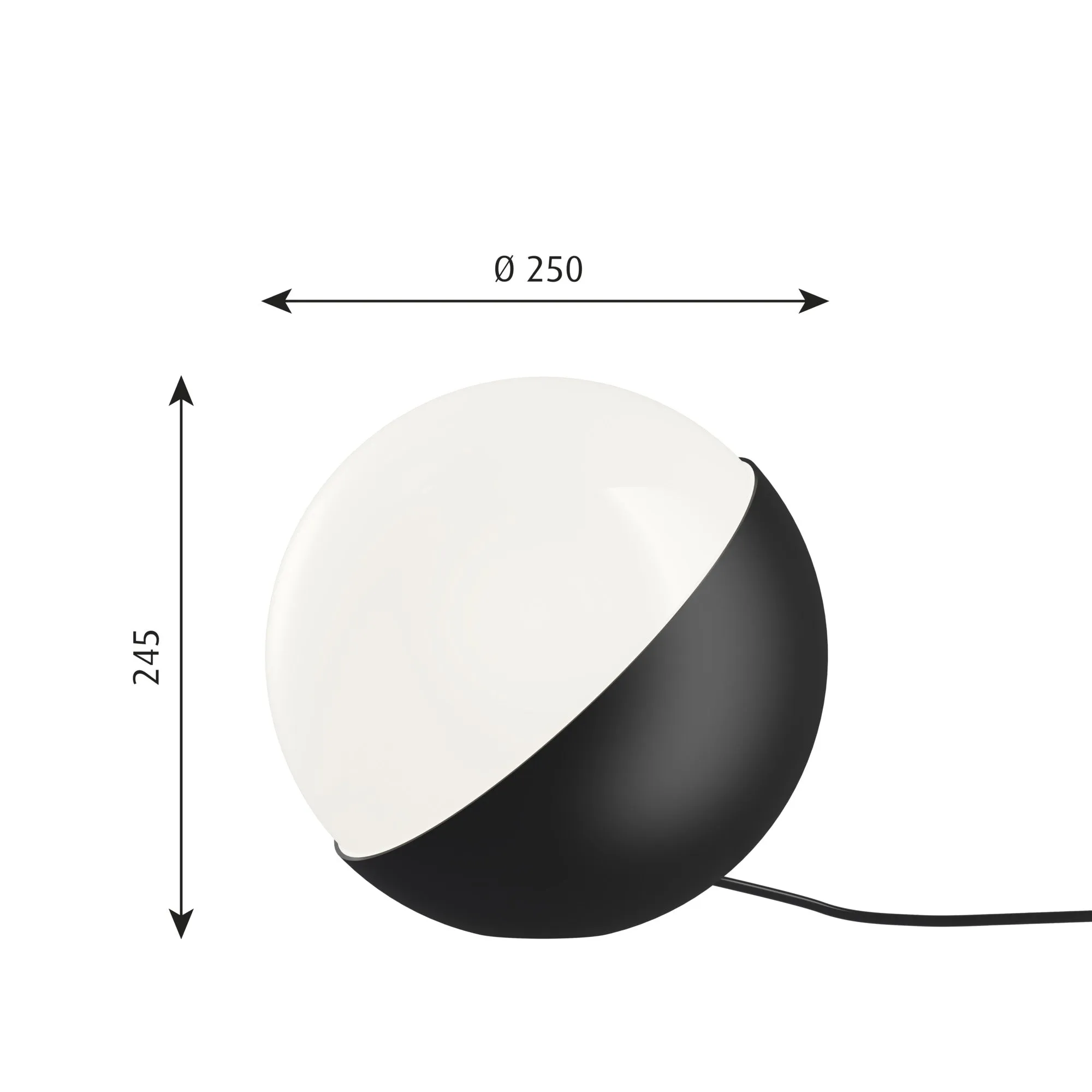 Louis Poulsen Vl Studio 250 Table/Floor Lamp, Black