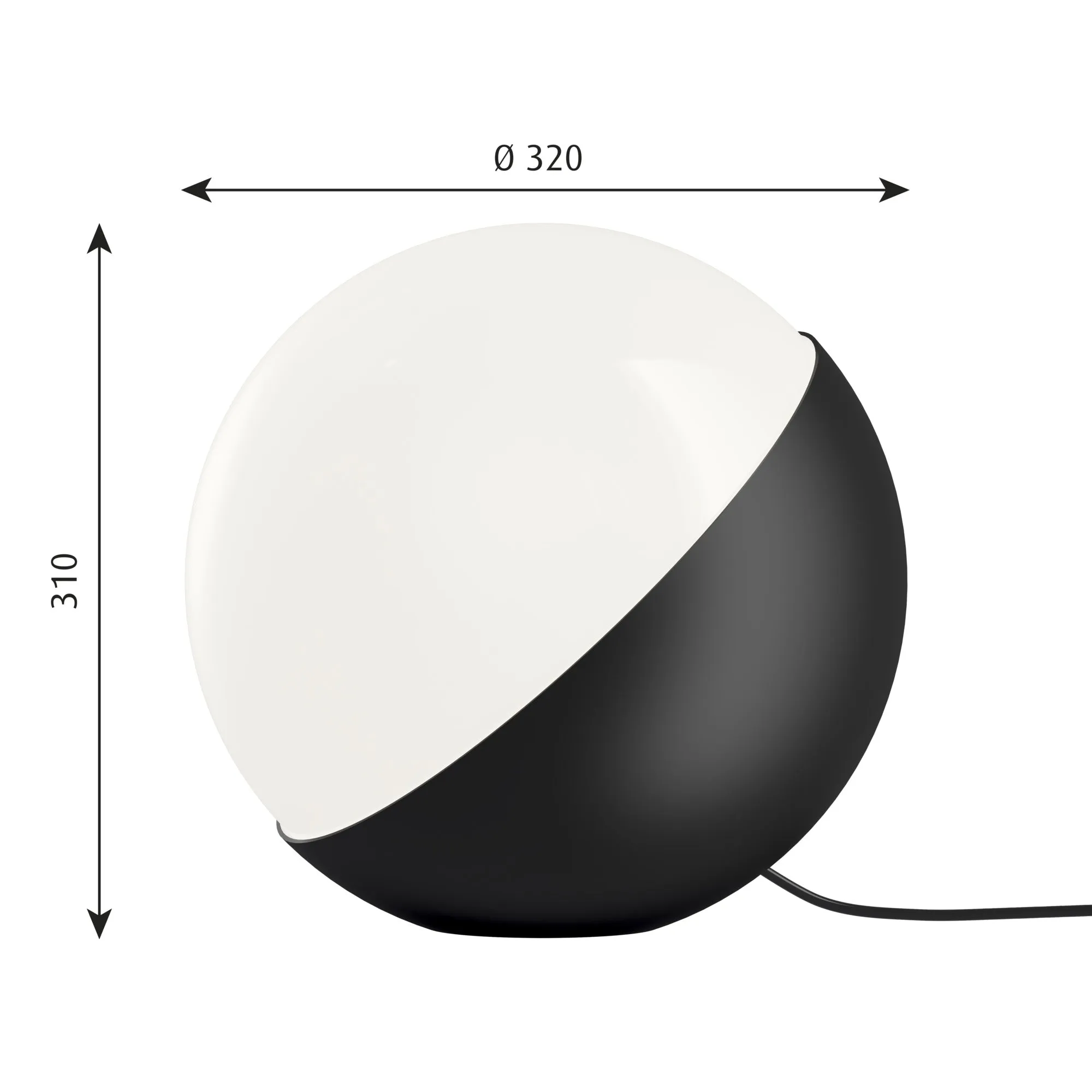Louis Poulsen Vl Studio 320 Table/Floor Lamp, Black