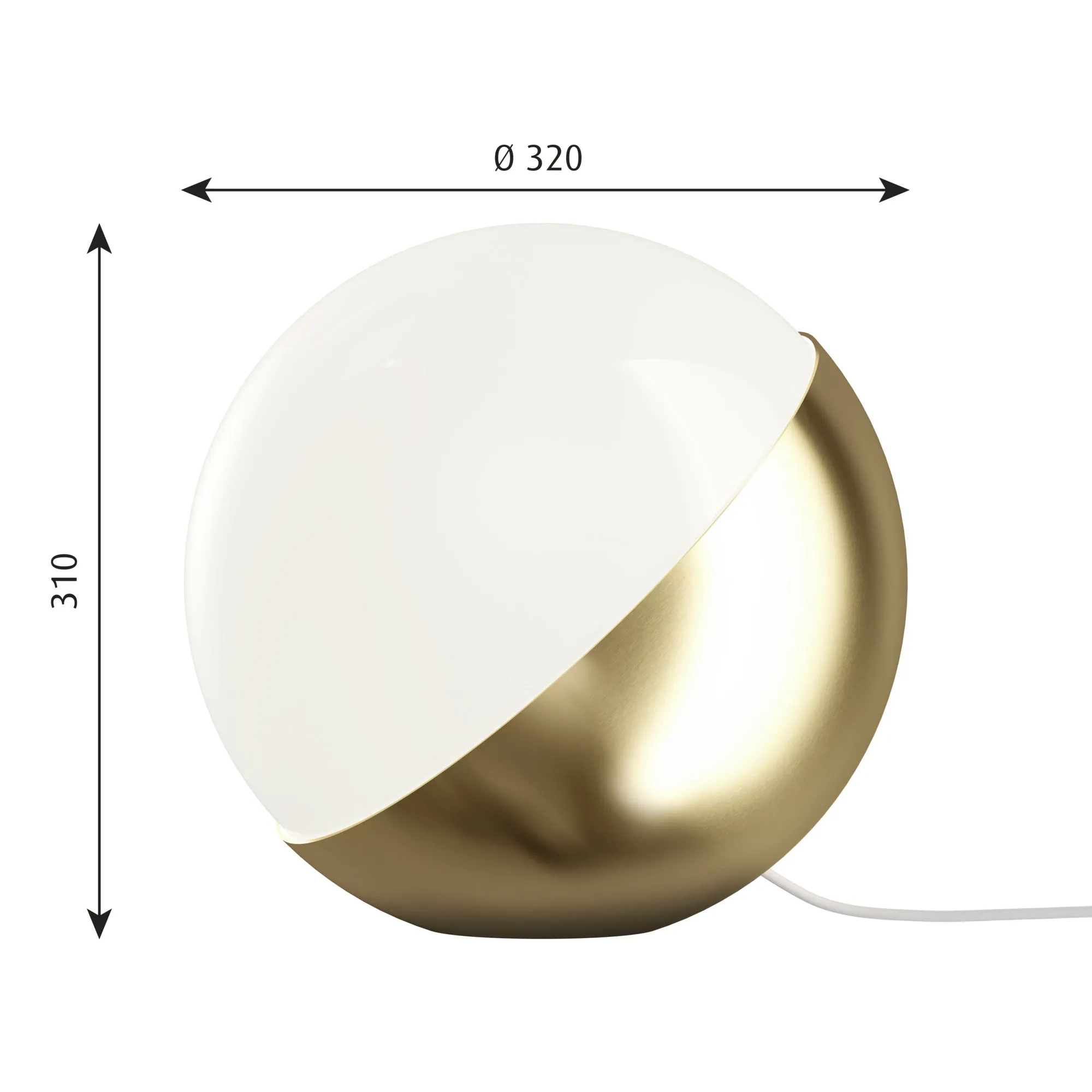 Louis Poulsen Vl Studio 320 Table/Floor Lamp, Brass