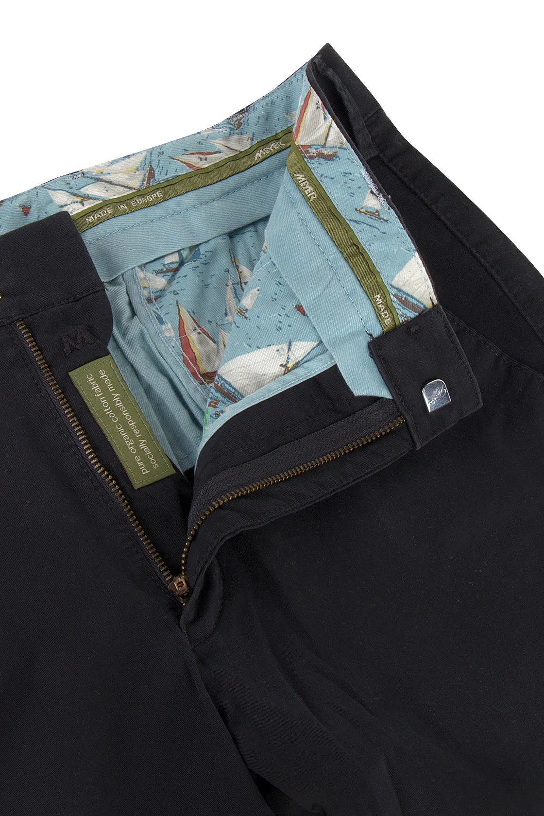 Meyer B-Palma Chino Bermuda Shorts Navy