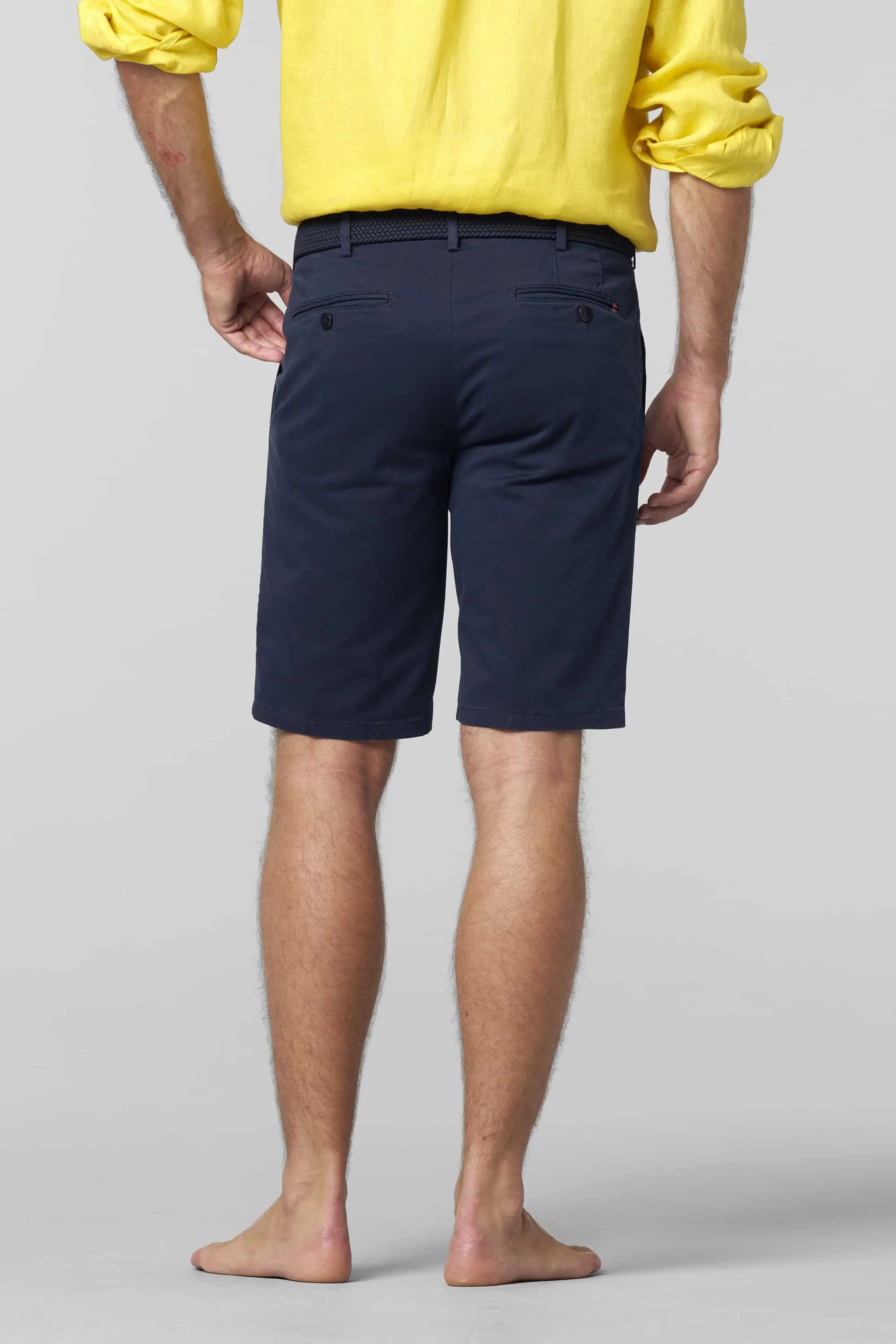 Meyer B-Palma Chino Bermuda Shorts Navy