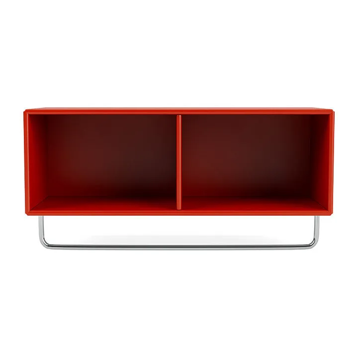 Montana Coat Shelf With Clothes Rack, Rosehip Red