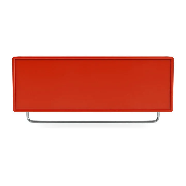 Montana Coat Shelf With Clothes Rack, Rosehip Red