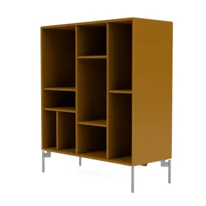Montana Compile Decorative Shelf With Legs, Amber/Matt Chrome