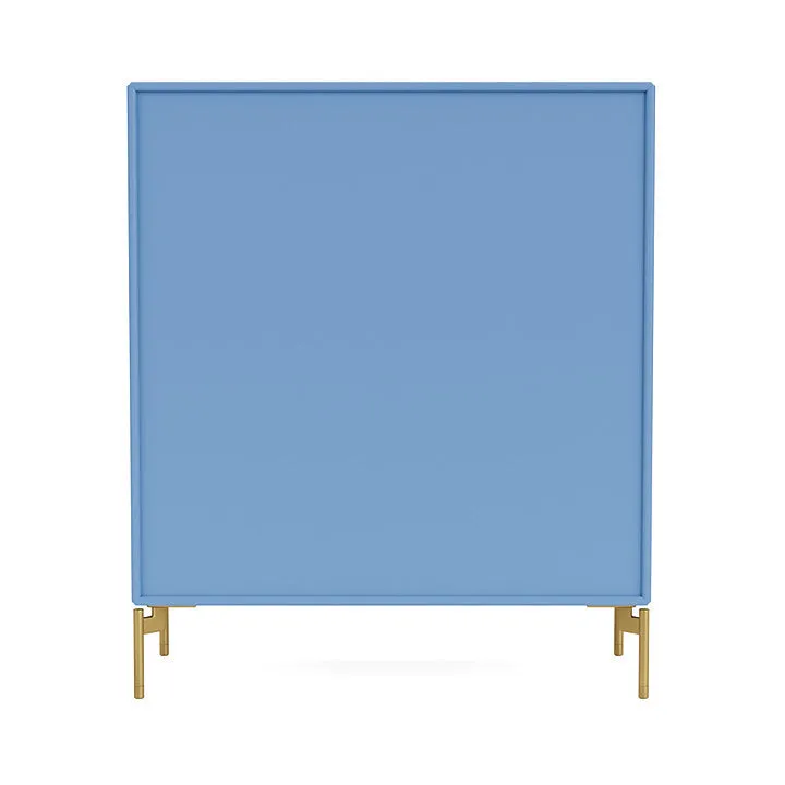 Montana Compile Decorative Shelf With Legs, Azure Blue/Brass