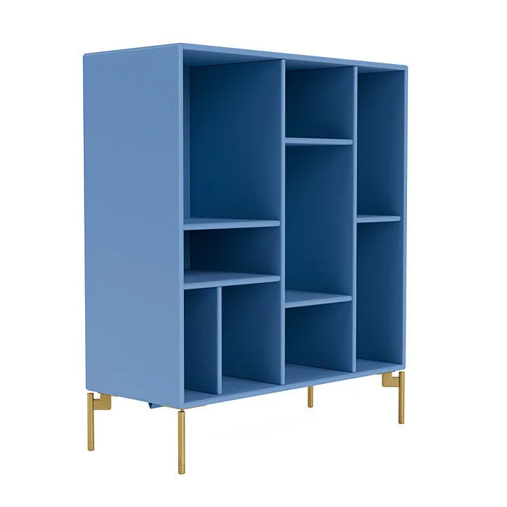 Montana Compile Decorative Shelf With Legs, Azure Blue/Brass