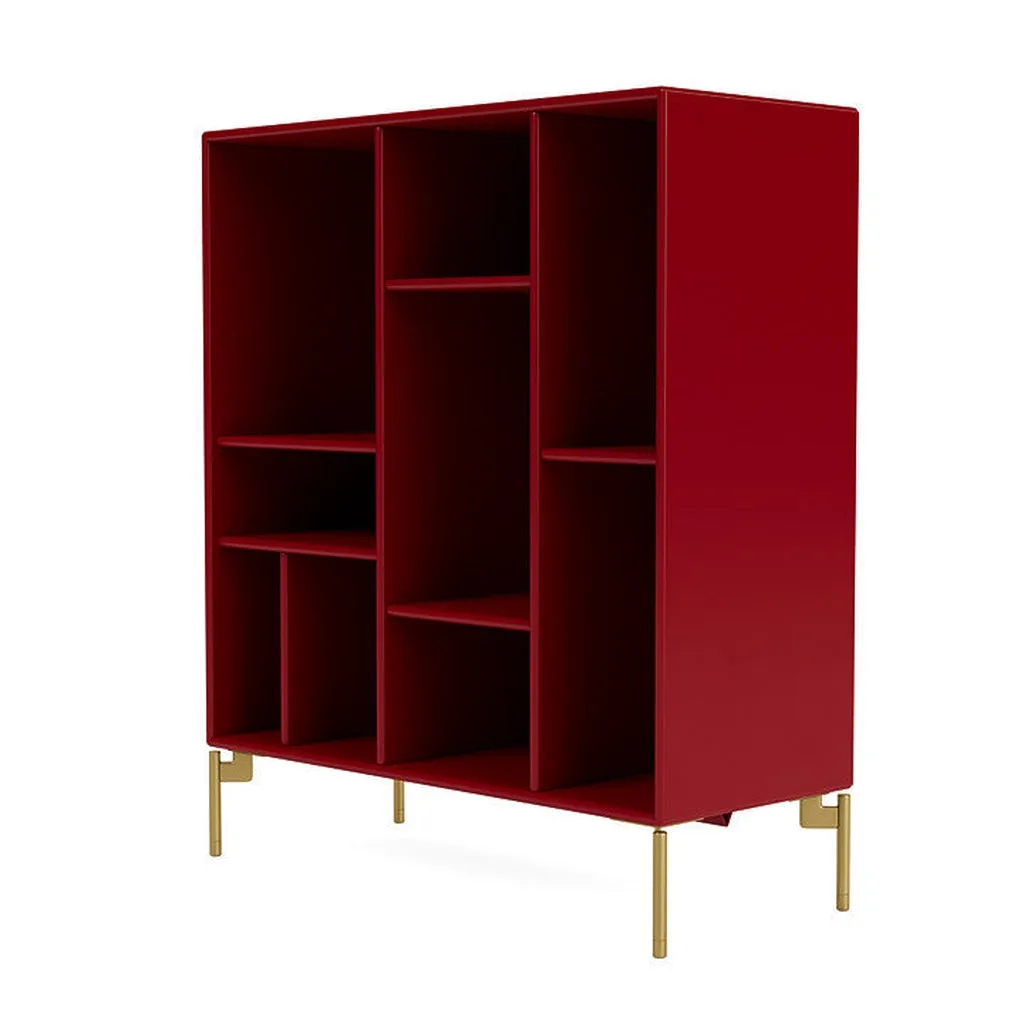 Montana Compile Decorative Shelf With Legs, Beetroot/Brass