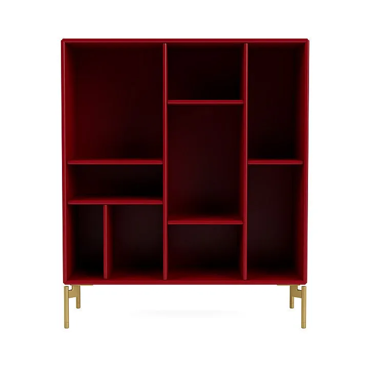 Montana Compile Decorative Shelf With Legs, Beetroot/Brass