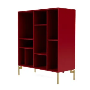 Montana Compile Decorative Shelf With Legs, Beetroot/Brass