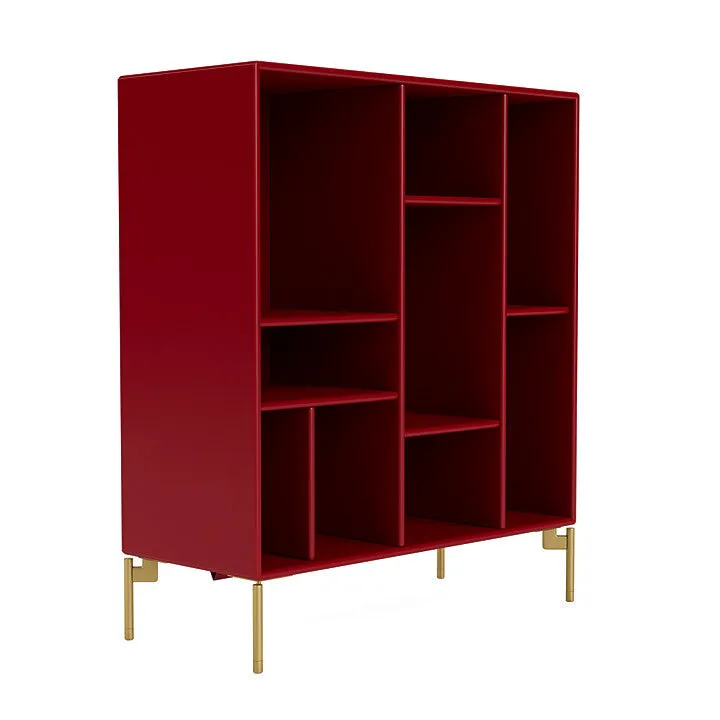 Montana Compile Decorative Shelf With Legs, Beetroot/Brass