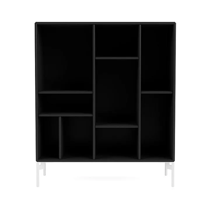 Montana Compile Decorative Shelf With Legs, Black/Snow White