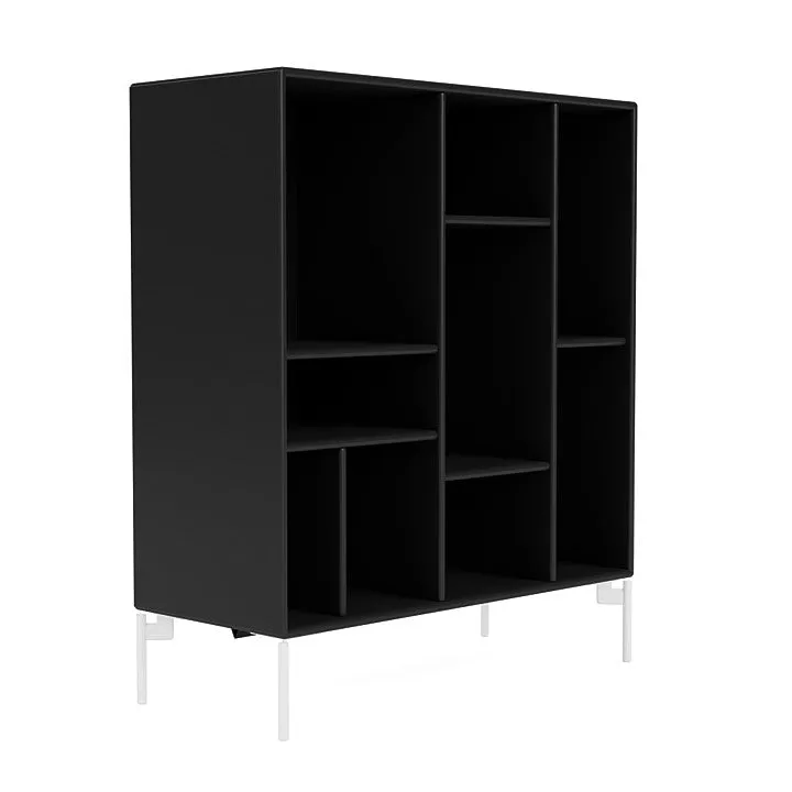 Montana Compile Decorative Shelf With Legs, Black/Snow White