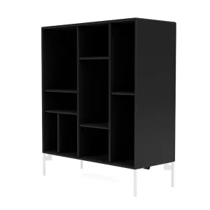 Montana Compile Decorative Shelf With Legs, Black/Snow White