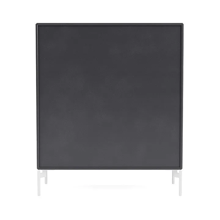 Montana Compile Decorative Shelf With Legs, Carbon Black/Snow White