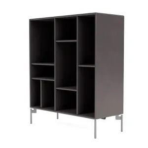 Montana Compile Decorative Shelf With Legs, Coffee/Matt Chrome