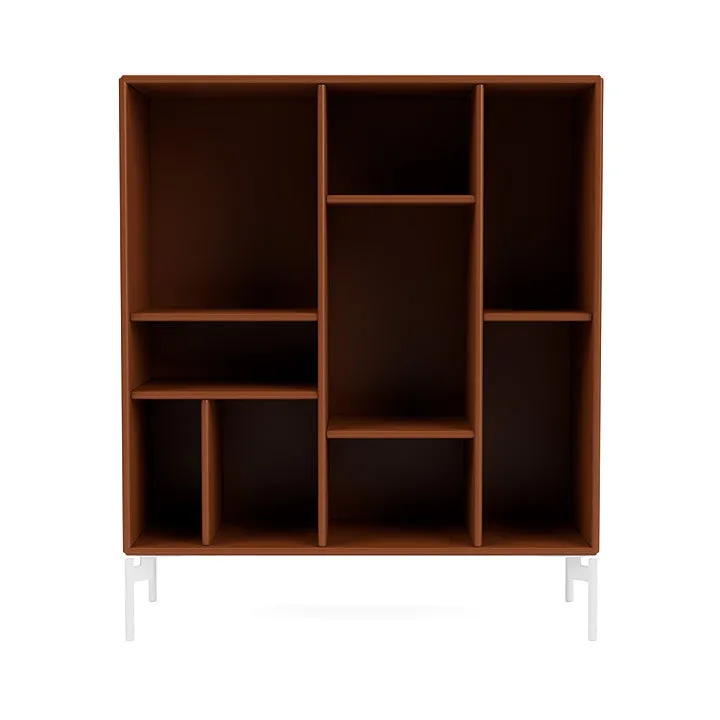 Montana Compile Decorative Shelf With Legs, Hazelnut/Snow White