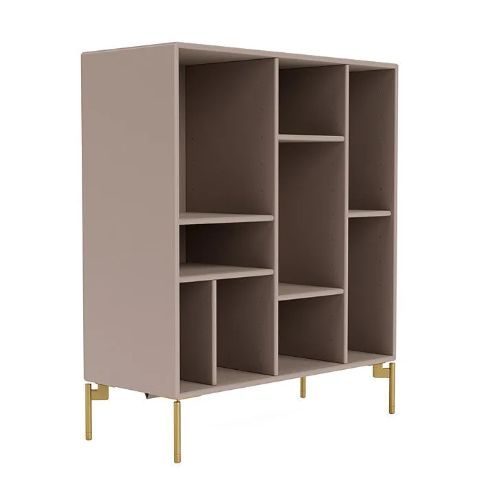 Montana Compile Decorative Shelf With Legs, Mushroom Brown/Brass