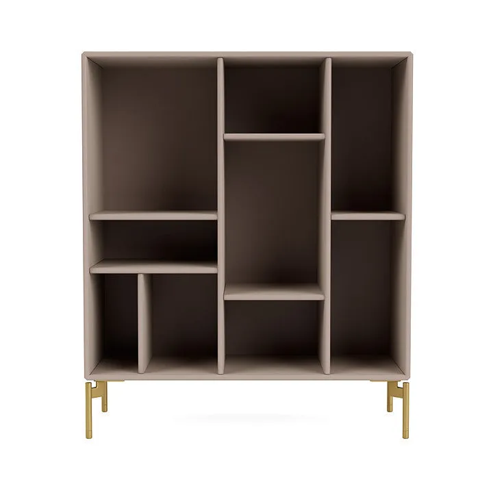 Montana Compile Decorative Shelf With Legs, Mushroom Brown/Brass