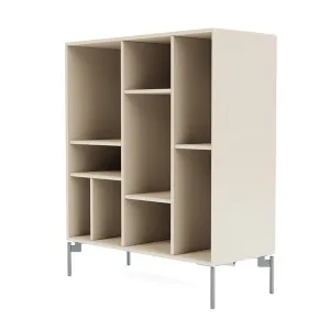 Montana Compile Decorative Shelf With Legs, Oat/Matt Chrome