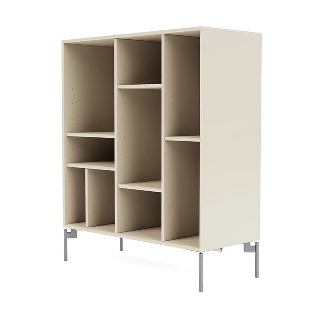 Montana Compile Decorative Shelf With Legs, Oat/Matt Chrome