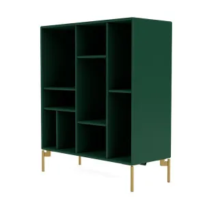 Montana Compile Decorative Shelf With Legs, Pine/Brass