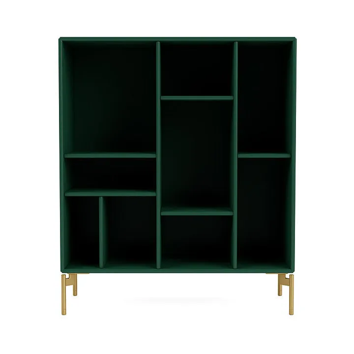 Montana Compile Decorative Shelf With Legs, Pine/Brass