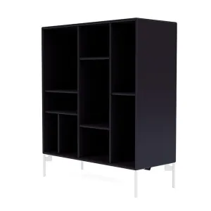 Montana Compile Decorative Shelf With Legs, Shadow/Snow White