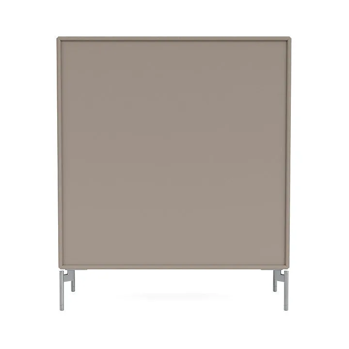 Montana Compile Decorative Shelf With Legs, Truffle/Matt Chrome