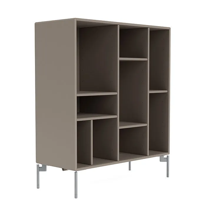 Montana Compile Decorative Shelf With Legs, Truffle/Matt Chrome