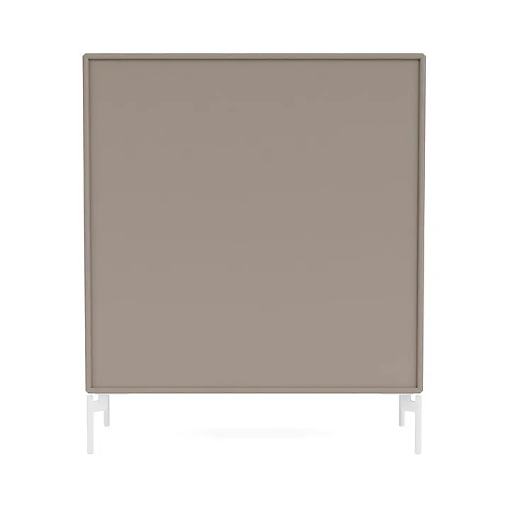 Montana Compile Decorative Shelf With Legs, Truffle/Snow White