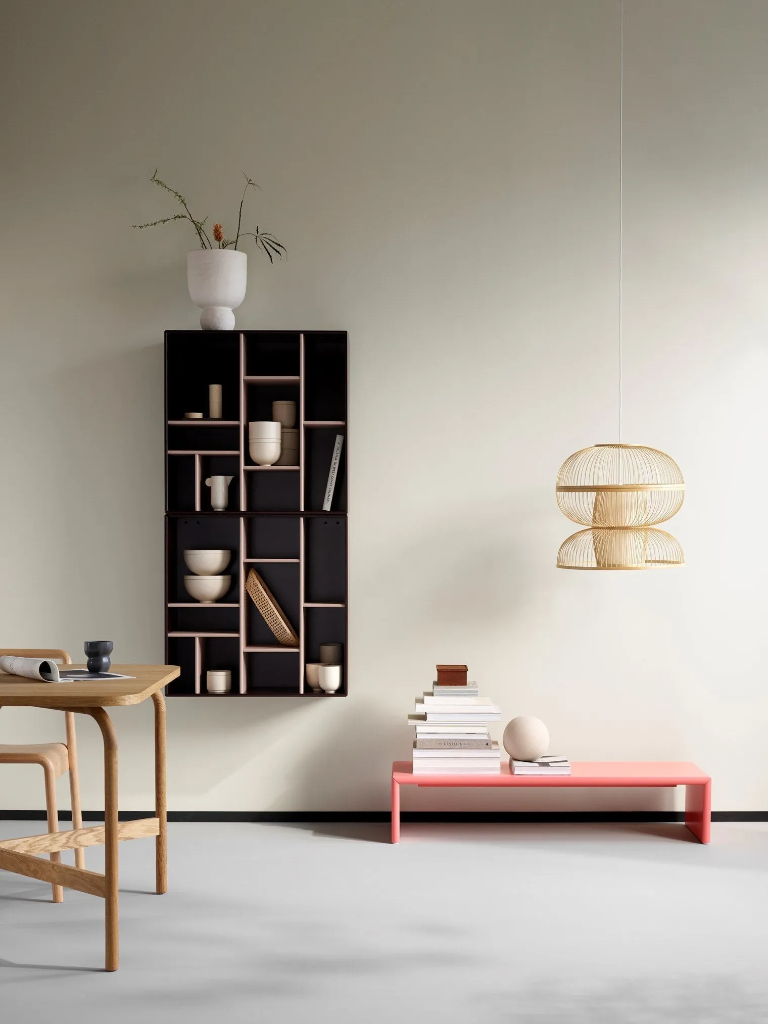 Montana Compile Decorative Shelf With Suspension Rail, Flint