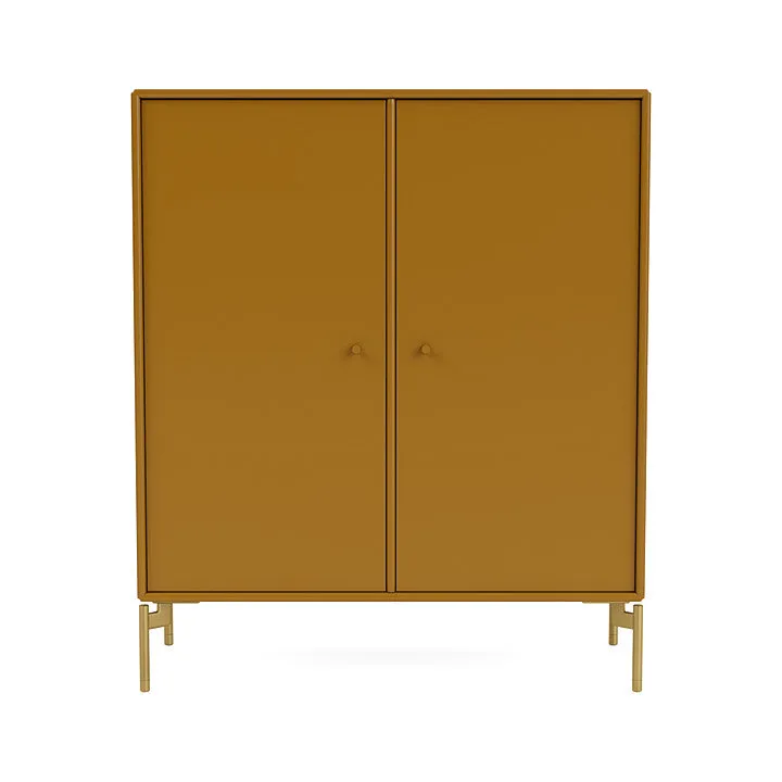 Montana Cover Cabinet With Legs, Amber/Brass