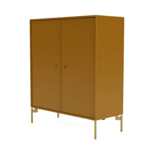 Montana Cover Cabinet With Legs, Amber/Brass