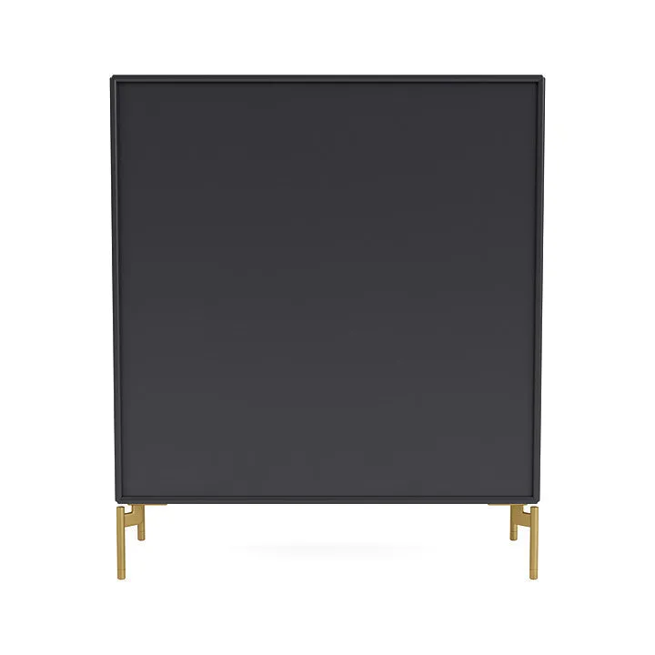 Montana Cover Cabinet With Legs, Anthracite/Brass