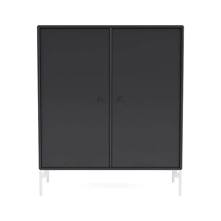 Montana Cover Cabinet With Legs, Anthracite/Snow White