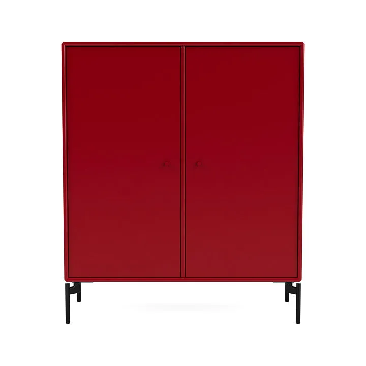 Montana Cover Cabinet With Legs, Beetroot/Black