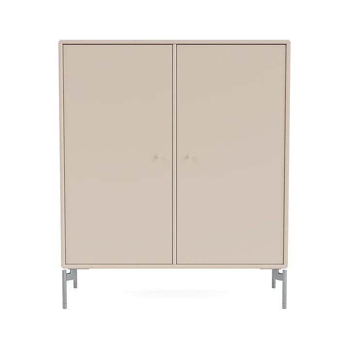 Montana Cover Cabinet With Legs, Clay/Matt Chrome