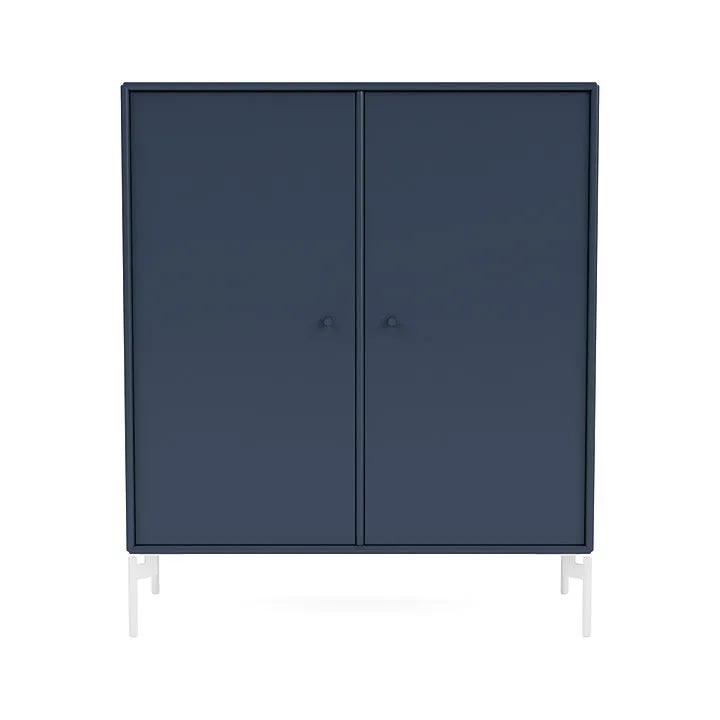 Montana Cover Cabinet With Legs, Juniper/Snow White