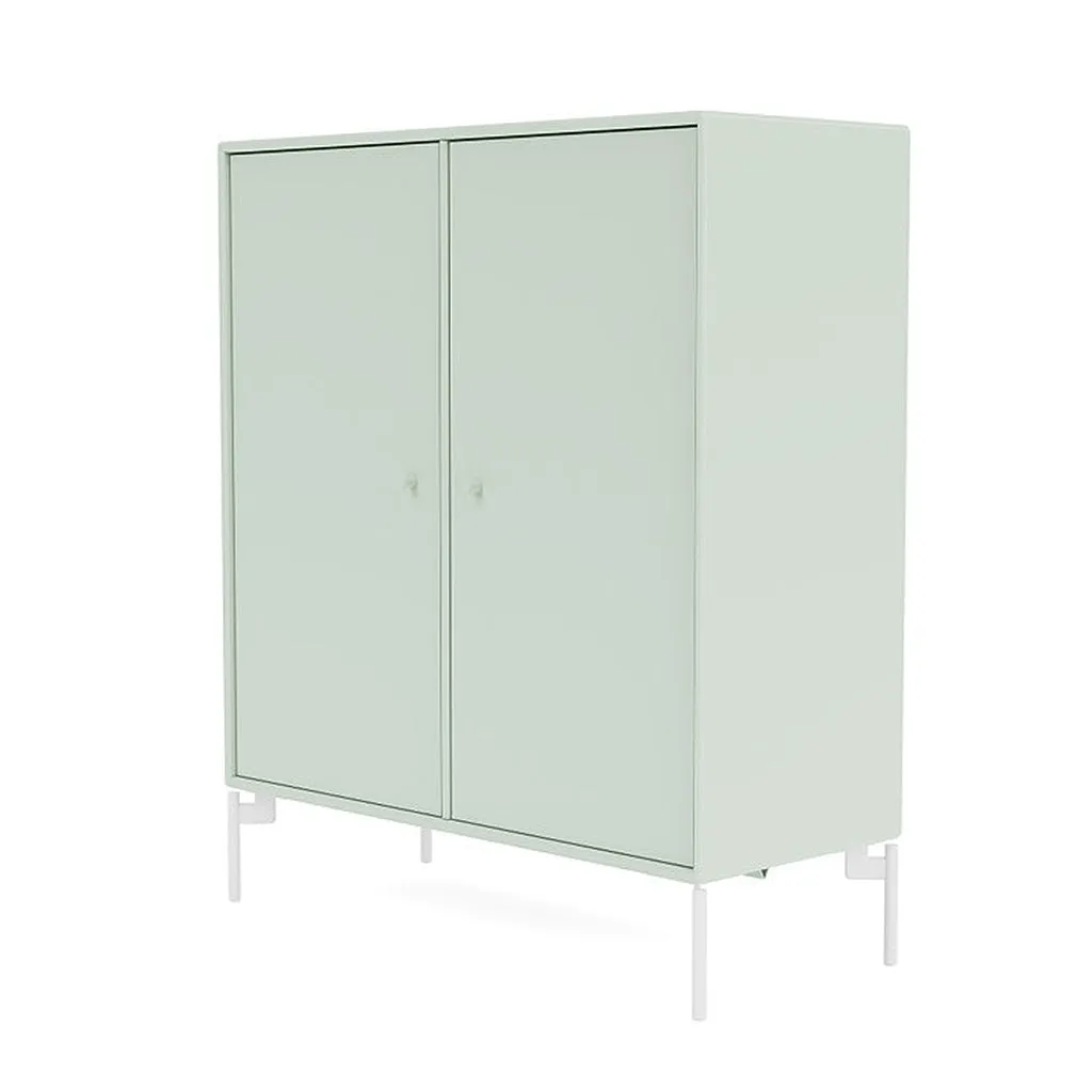 Montana Cover Cabinet With Legs, Mist/Snow White