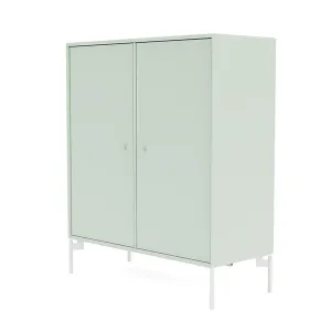 Montana Cover Cabinet With Legs, Mist/Snow White