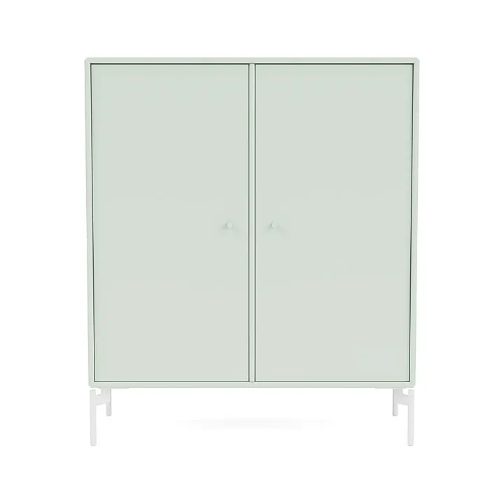 Montana Cover Cabinet With Legs, Mist/Snow White