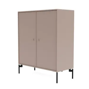 Montana Cover Cabinet With Legs, Mushroom Brown/Black
