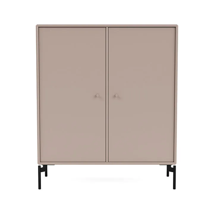 Montana Cover Cabinet With Legs, Mushroom Brown/Black