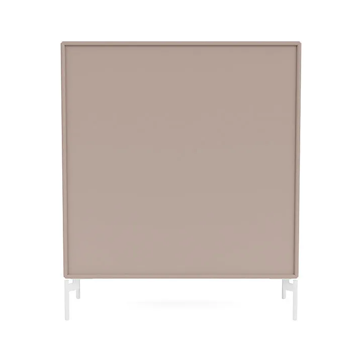 Montana Cover Cabinet With Legs, Mushroom Brown/Snow White