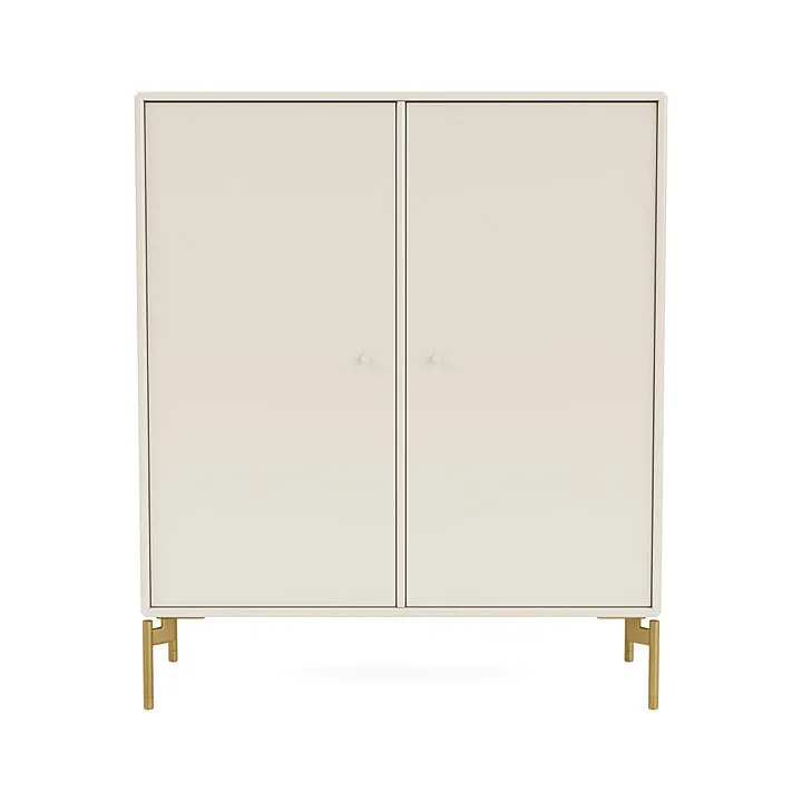 Montana Cover Cabinet With Legs, Oat/Brass