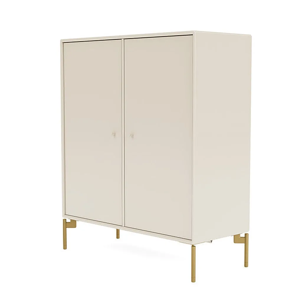 Montana Cover Cabinet With Legs, Oat/Brass
