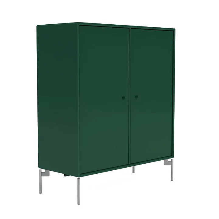Montana Cover Cabinet With Legs, Pine/Matt Chrome