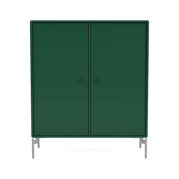Montana Cover Cabinet With Legs, Pine/Matt Chrome