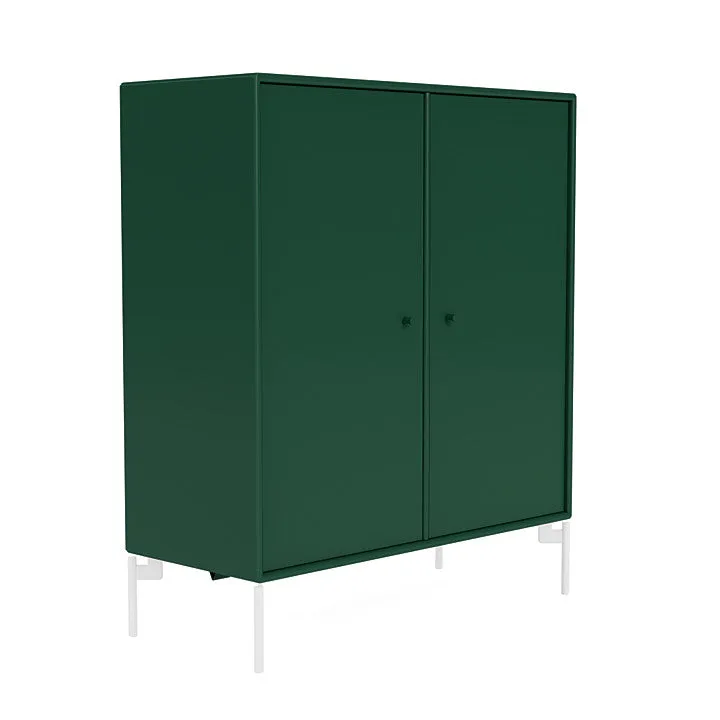 Montana Cover Cabinet With Legs, Pine/Snow White