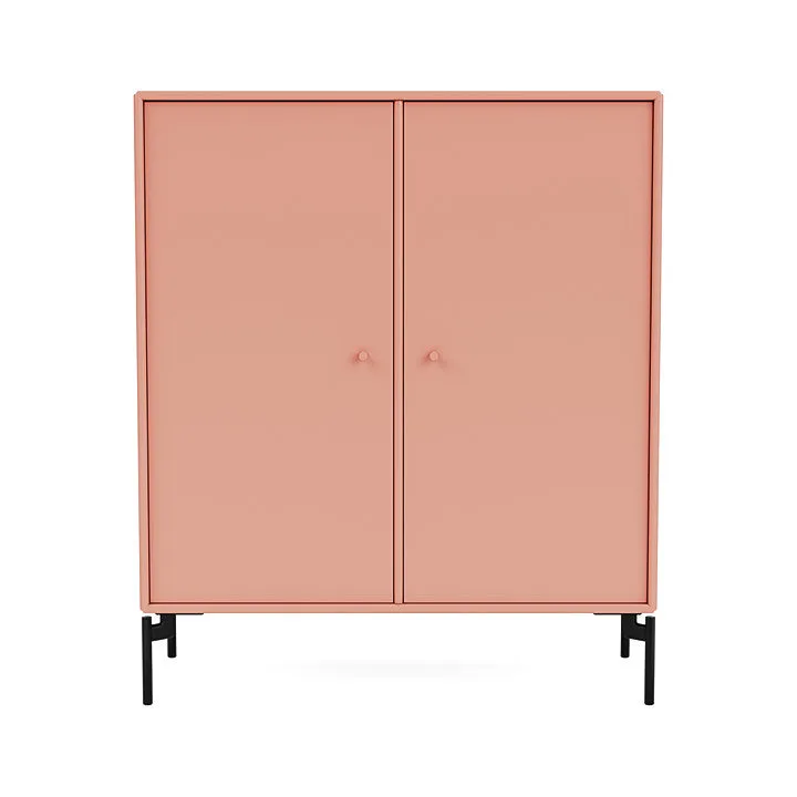 Montana Cover Cabinet With Legs, Rhubarb/Black